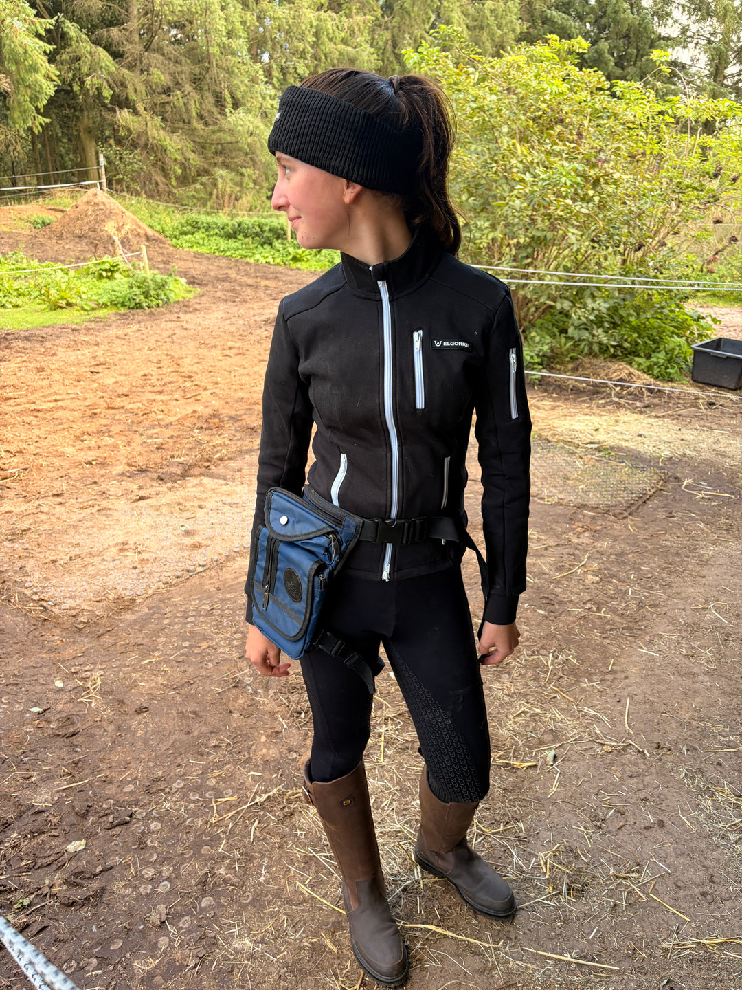 Elgorre Full Zip Sweatshirt Nr. 401 – Pige/Dame – Sort
